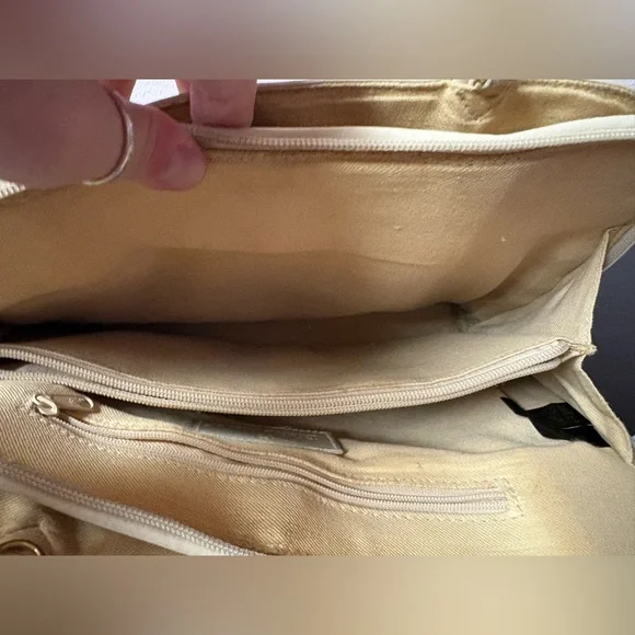 Vintage Etienne Aigner Straw Leather Top Handle Handbag Beige - Picture 4 of 13